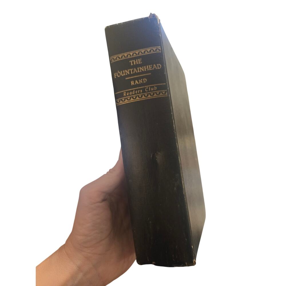 The Fountainhead Vintage Hardcover Book Ayn Rand Sears Readers Club 1943 Edition